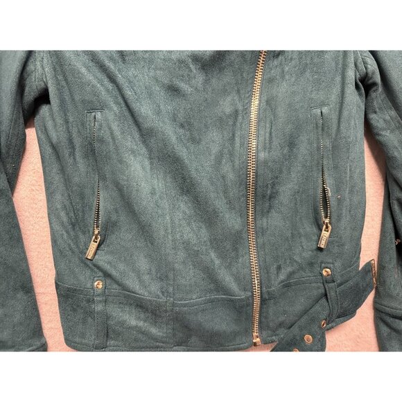 House of CB London Crop Jacket Belted Buckle Hem Wide Lapel Epaule Blazer XS - Picture 3 of 16